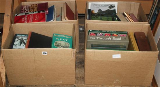 Four boxes of mixed books